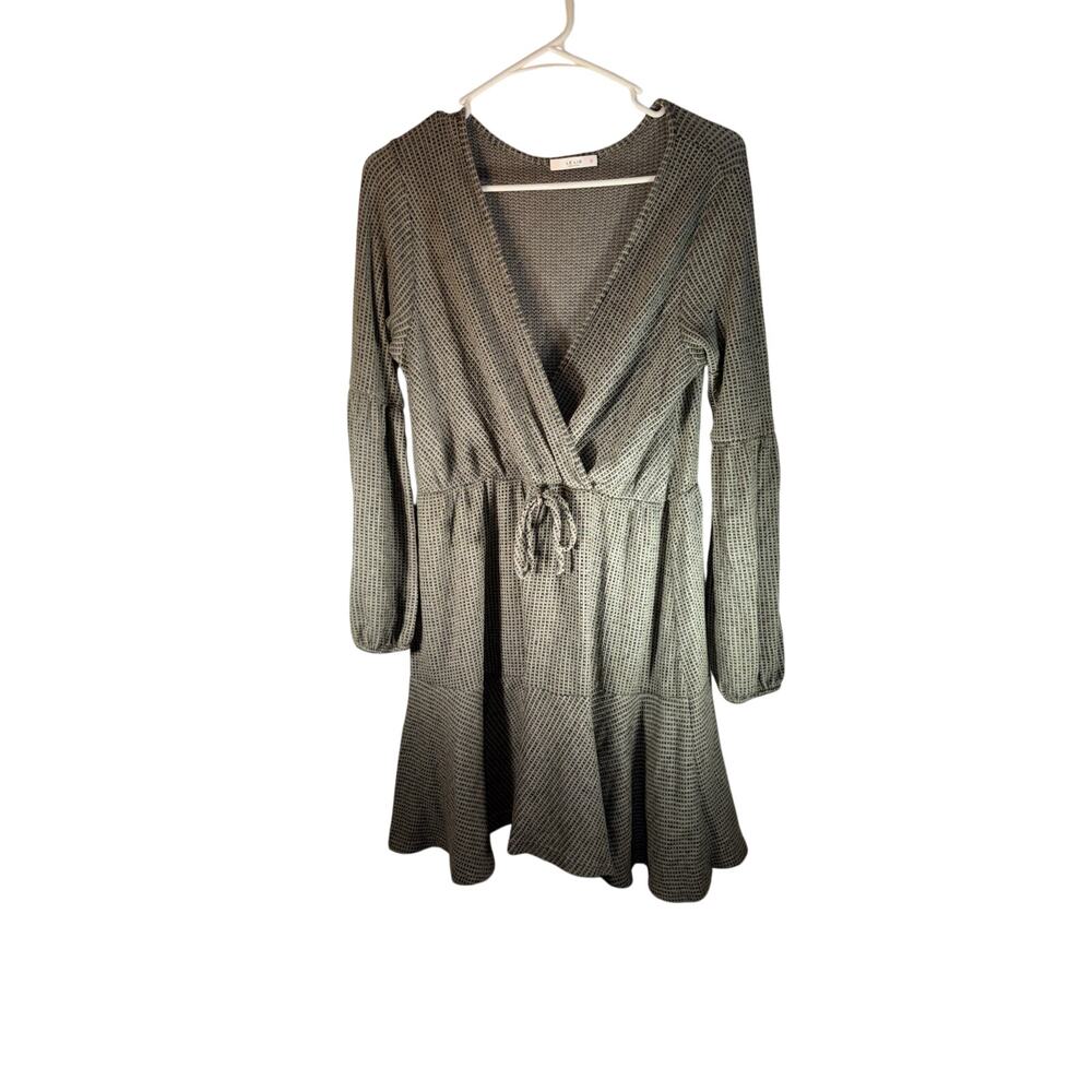 Le Lis gray green prarie dress size L